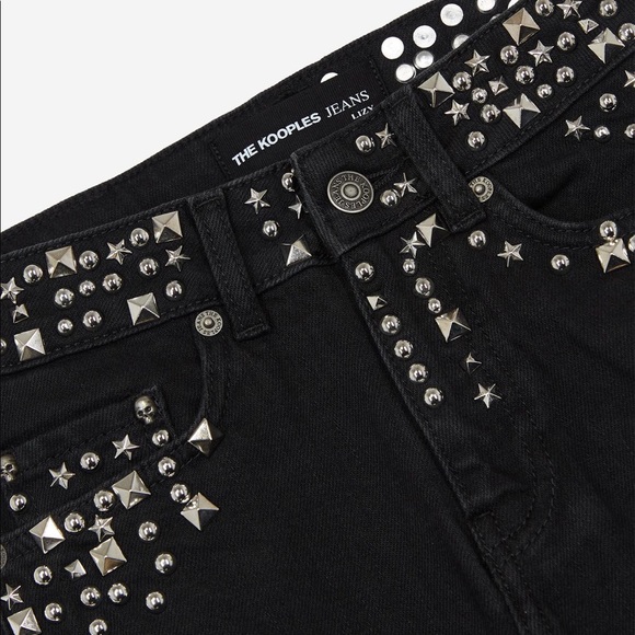 The Kooples Denim - The Kooples Lizy Studded Skinny Jeans